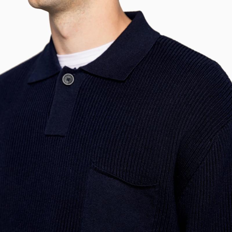 Gebreide_Polo_Lange_Mouw_Navy_3