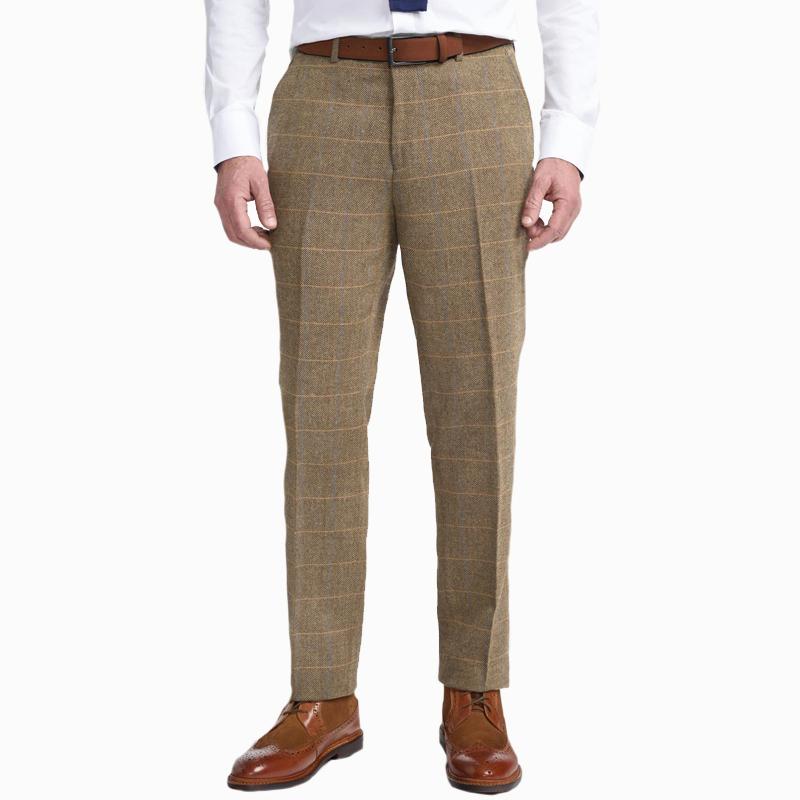 Pantalon_Tweed_Ruitmotief_Bruin