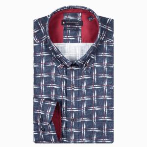 Button_Down_Overhemd_Blauw_Rood